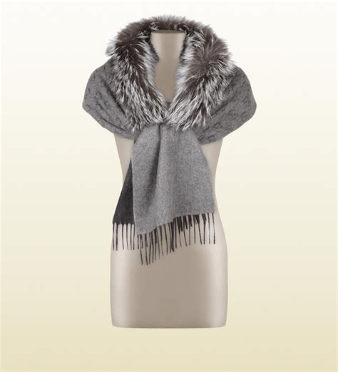 gucci scarves womens|Gucci scarves with fur trim.